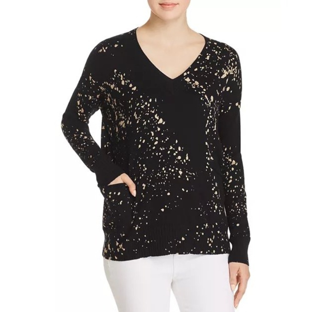 Lisa Todd Art Attack Paint Spatter Sweater Women S Cotton Cashmere Shabby Chic‎